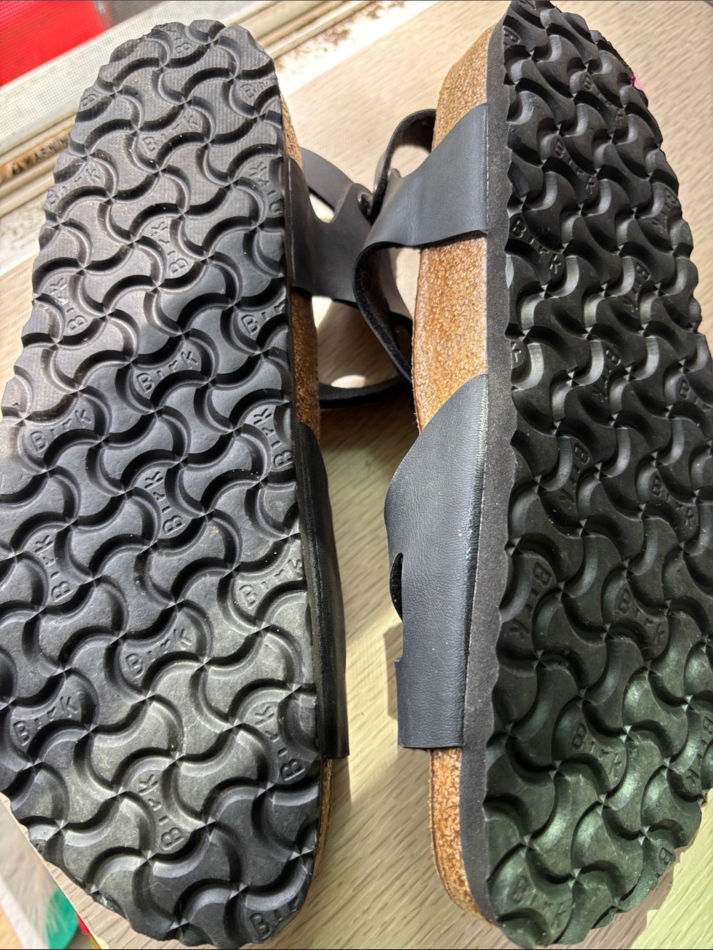 Birkenstock Black Leather Double Buckle Ankle Sandals - Picture 3 of 4